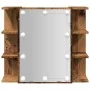 Mueble con espejo y LED madera vieja 70x16,5x60 cm de , Tocadores de baño - Ref: Foro24-857003, Precio: 98,45 €, Descuento: %