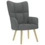 Sillón de relax con taburete tela gris oscuro de , Sillones - Ref: Foro24-4016779, Precio: 125,54 €, Descuento: %