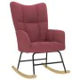 Sillón mecedora con taburete tela rojo tinto de , Mecedoras - Ref: Foro24-4016803, Precio: 143,01 €, Descuento: %