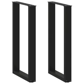 Patas de mesa de centro forma U 2uds acero negro 50x(90-91) cm by , Table legs - Ref: Foro24-4013220, Price: 122,08 €, Discou...