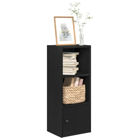 Librería de madera contrachapada roble negro 31x24x77 cm de , Librerías y estanterías - Ref: Foro24-860329, Precio: 39,17 €, ...