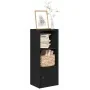Librería de madera contrachapada roble negro 31x24x77 cm de , Librerías y estanterías - Ref: Foro24-860329, Precio: 39,17 €, ...