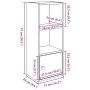 Librería de madera contrachapada roble negro 31x24x77 cm de , Librerías y estanterías - Ref: Foro24-860329, Precio: 39,17 €, ...