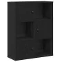 Librería de madera contrachapada roble negro 60x24x76,5 cm de , Librerías y estanterías - Ref: Foro24-860383, Precio: 65,26 €...