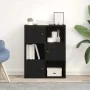Librería de madera contrachapada roble negro 60x24x76,5 cm de , Librerías y estanterías - Ref: Foro24-860383, Precio: 65,26 €...