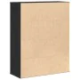 Librería de madera contrachapada roble negro 60x24x76,5 cm de , Librerías y estanterías - Ref: Foro24-860383, Precio: 65,26 €...