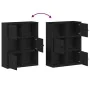 Librería de madera contrachapada roble negro 60x24x76,5 cm de , Librerías y estanterías - Ref: Foro24-860383, Precio: 65,26 €...