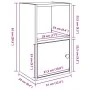 Estantería de madera de ingeniería gris hormigón 31x24x52 cm de , Librerías y estanterías - Ref: Foro24-860322, Precio: 34,06...