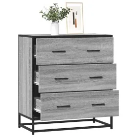 Aparador madera ingeniería y metal gris Sonoma 68x35x76 cm by , Sideboards - Ref: Foro24-848972, Price: 111,24 €, Discount: %