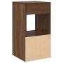 Mesilla de noche con cajón roble marrón 35x34x66,5 cm de , Mesitas de noche - Ref: Foro24-858725, Precio: 52,71 €, Descuento: %