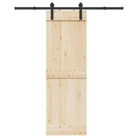 Kit de herrajes para puertas correderas acero negro 183 cm by , Door items - Ref: Foro24-4009712, Price: 54,57 €, Discount: %
