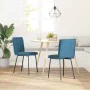 Sillas de comedor 2 unidades terciopelo azul de , Sillas de comedor - Ref: Foro24-4101254, Precio: 92,13 €, Descuento: %