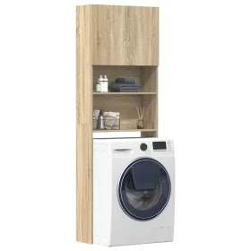Armario de lavadora madera ingeniería roble Sonoma 64x24x190 cm de , Accesorios para lavadoras y secadoras - Ref: Foro24-8591...