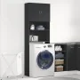 Armario de lavadora madera ingeniería negro 64x24x190 cm de , Accesorios para lavadoras y secadoras - Ref: Foro24-862390, Pre...