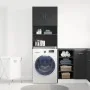 Armario de lavadora madera ingeniería negro 64x24x190 cm de , Accesorios para lavadoras y secadoras - Ref: Foro24-862390, Pre...