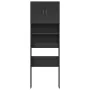 Armario de lavadora madera ingeniería negro 64x24x190 cm de , Accesorios para lavadoras y secadoras - Ref: Foro24-862390, Pre...