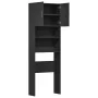 Armario de lavadora madera ingeniería negro 64x24x190 cm de , Accesorios para lavadoras y secadoras - Ref: Foro24-862390, Pre...