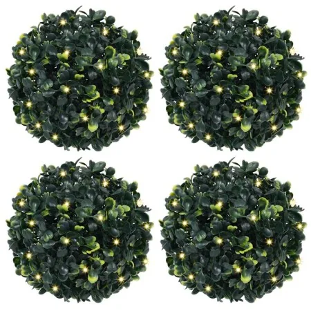 Bolas de boj artificial con luces LED 4 unidades 12 cm by , artificial flora - Ref: Foro24-3335894, Price: 45,65 €, Discount: %