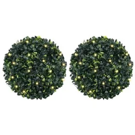 Bolas de boj artificial con luces LED 2 unidades 45 cm by , artificial flora - Ref: Foro24-3335896, Price: 106,78 €, Discount: %