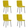 Sillas de comedor 4 unidades terciopelo amarillo de , Sillas de comedor - Ref: Foro24-3315164, Precio: 157,24 €, Descuento: %