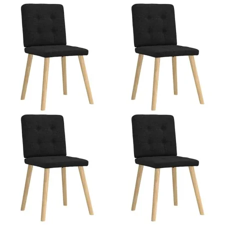 Sillas de comedor 4 unidades tela negras de , Sillas de comedor - Ref: Foro24-3315170, Precio: 193,14 €, Descuento: %