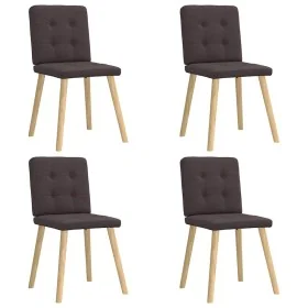 Sillas de comedor 4 unidades tela marrón oscuro von , Essstühle - Ref: Foro24-3315172, Preis: 193,14 €, Rabatt: %