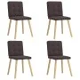 Sillas de comedor 4 unidades tela marrón oscuro de , Sillas de comedor - Ref: Foro24-3315172, Precio: 193,14 €, Descuento: %