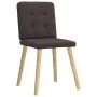 Sillas de comedor 4 unidades tela marrón oscuro de , Sillas de comedor - Ref: Foro24-3315172, Precio: 193,14 €, Descuento: %