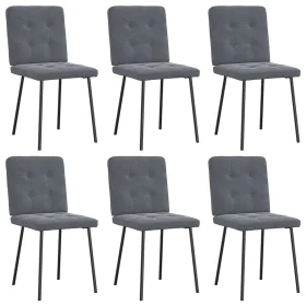 Sillas de comedor 6 unidades terciopelo gris oscuro de , Sillas de comedor - Ref: Foro24-3315428, Precio: 238,55 €, Descuento: %