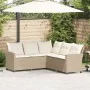 Sofá en forma de L con cojines ratán sintético beige de , Conjuntos de jardín - Ref: Foro24-365417, Precio: 327,96 €, Descuen...
