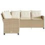 Sofá en forma de L con cojines ratán sintético beige de , Conjuntos de jardín - Ref: Foro24-365417, Precio: 327,96 €, Descuen...