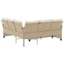 Sofá en forma de L con cojines ratán sintético beige de , Conjuntos de jardín - Ref: Foro24-365417, Precio: 327,96 €, Descuen...