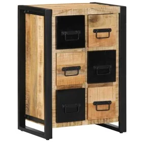 Aparador de madera maciza de mango rugosa 50x35x70 cm by , Sideboards - Ref: Foro24-4013585, Price: 209,44 €, Discount: %