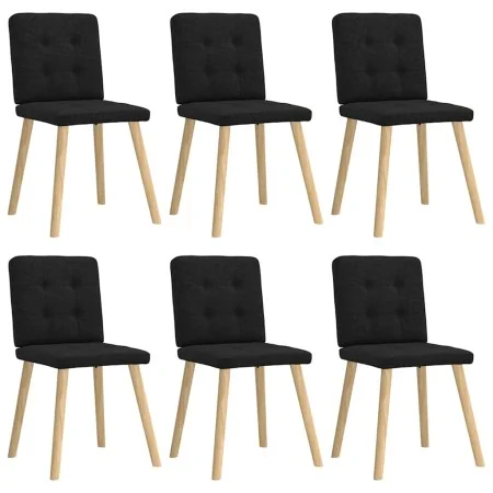 Sillas de comedor giratorias 6 unidades tela negras de , Sillas de comedor - Ref: Foro24-3315440, Precio: 288,54 €, Descuento: %
