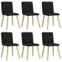 Sillas de comedor giratorias 6 unidades tela negras de , Sillas de comedor - Ref: Foro24-3315440, Precio: 288,54 €, Descuento: %