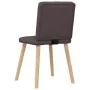 Sillas de comedor 6 unidades tela marrón oscuro de , Sillas de comedor - Ref: Foro24-3315442, Precio: 288,54 €, Descuento: %