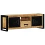 Mueble de TV madera maciza de mango rugosa 100x30x35 cm de , Muebles TV - Ref: Foro24-4013593, Precio: 204,15 €, Descuento: %