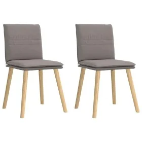 Sillas de comedor 2 unidades tela gris taupé de , Sillas de comedor - Ref: Foro24-4101261, Precio: 109,08 €, Descuento: %