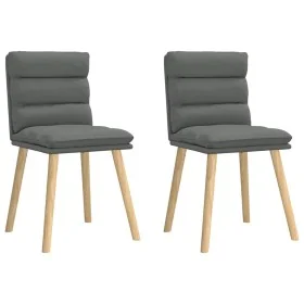 Sillas de comedor 2 unidades tela gris oscuro de , Sillas de comedor - Ref: Foro24-4101294, Precio: 111,04 €, Descuento: %
