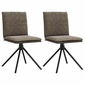 Silla de comedor cuero sintético gris oscuro by , dining chairs - Ref: Foro24-4101280, Price: 113,63 €, Discount: %