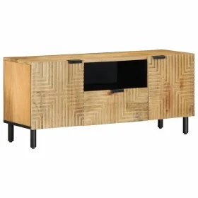 Mueble de TV marrón 105x33x46 cm madera maciza mango de , Almacenamiento para CD y DVD - Ref: Foro24-4017734, Precio: 129,75 ...