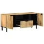 Mueble de TV marrón 105x33x46 cm madera maciza mango de , Almacenamiento para CD y DVD - Ref: Foro24-4017734, Precio: 129,75 ...
