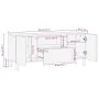 Mueble de TV marrón 105x33x46 cm madera maciza mango de , Almacenamiento para CD y DVD - Ref: Foro24-4017734, Precio: 129,75 ...