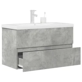 Set muebles de baño 2 piezas madera contrachapada gris hormigón de , Muebles de baño - Ref: Foro24-3324915, Precio: 215,66 €,...