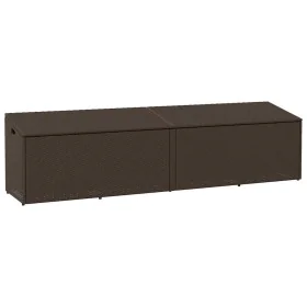 Caja de almacenaje jardín ratán sintético marrón 220x50x58 cm de , Cajas de almacenaje para exteriores - Ref: Foro24-4104075,...