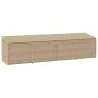 Caja de almacenaje jardín ratán beige 220x50x58 cm de , Cajas de almacenaje para exteriores - Ref: Foro24-4104077, Precio: 21...