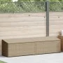 Caja de almacenaje jardín ratán beige 220x50x58 cm de , Cajas de almacenaje para exteriores - Ref: Foro24-4104077, Precio: 21...