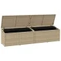 Caja de almacenaje jardín ratán beige 220x50x58 cm de , Cajas de almacenaje para exteriores - Ref: Foro24-4104077, Precio: 21...