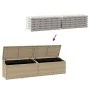 Caja de almacenaje jardín ratán beige 220x50x58 cm de , Cajas de almacenaje para exteriores - Ref: Foro24-4104077, Precio: 21...