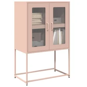 Aparador de acero rosa 68x39x107 cm de , Aparadores - Ref: Foro24-853375, Precio: 109,60 €, Descuento: %